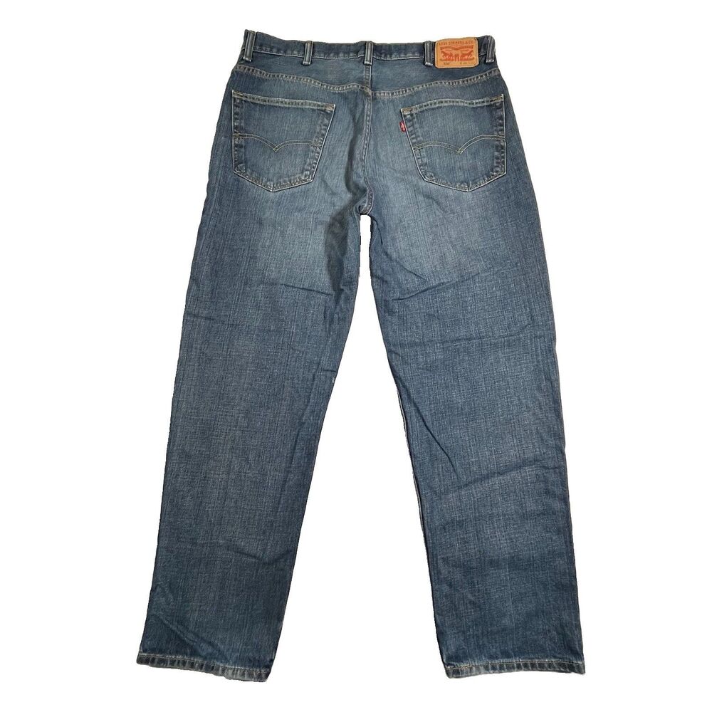 Levi's 550 Relaxed Fit Jeans 38x31 Blue Denim Red Tab